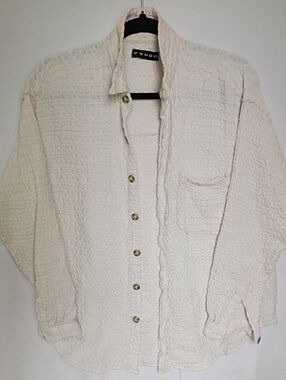 Psudo Heavily Textured Cotton Button Down